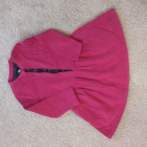 JOULES girls bright pink corduroy dress